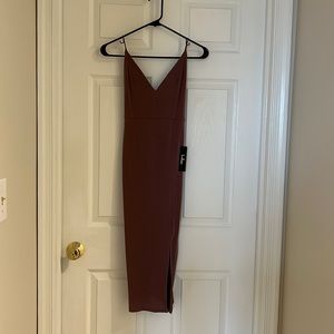 Mauve bodycon midi Dress